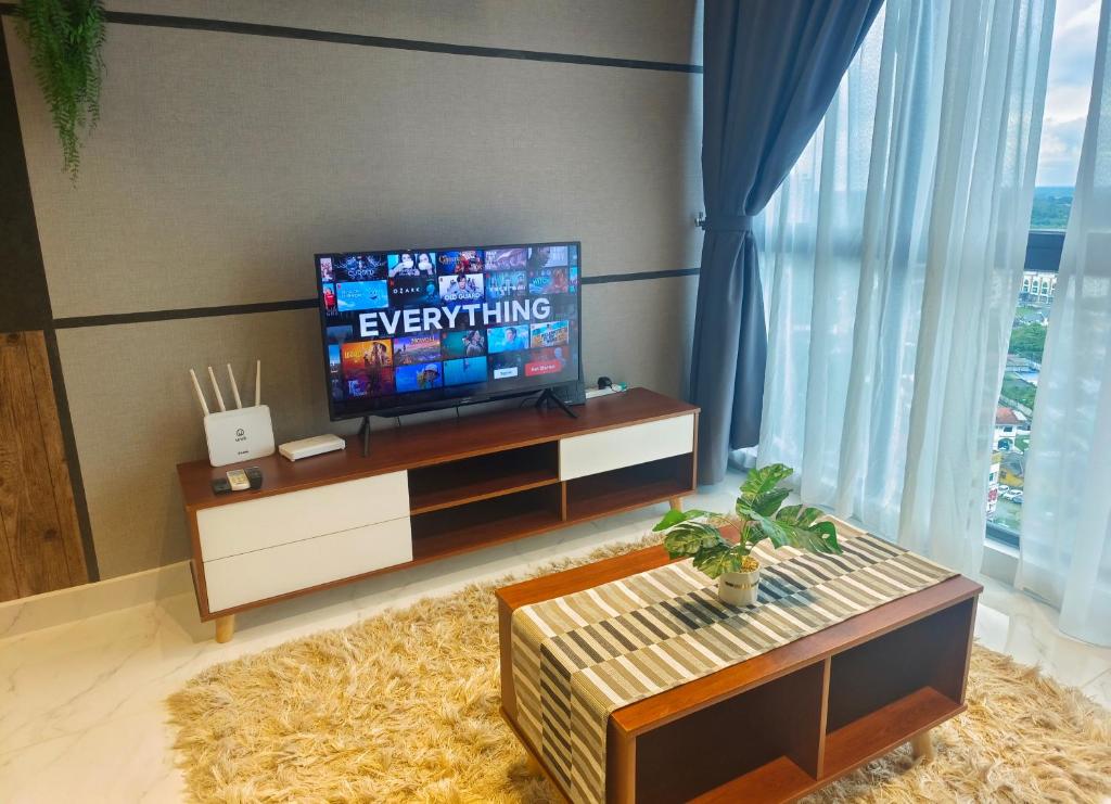 TV a/nebo společenská místnost v ubytování One Bedroom Troika Kota Bharu @ AGhome (Commoneo Theme)