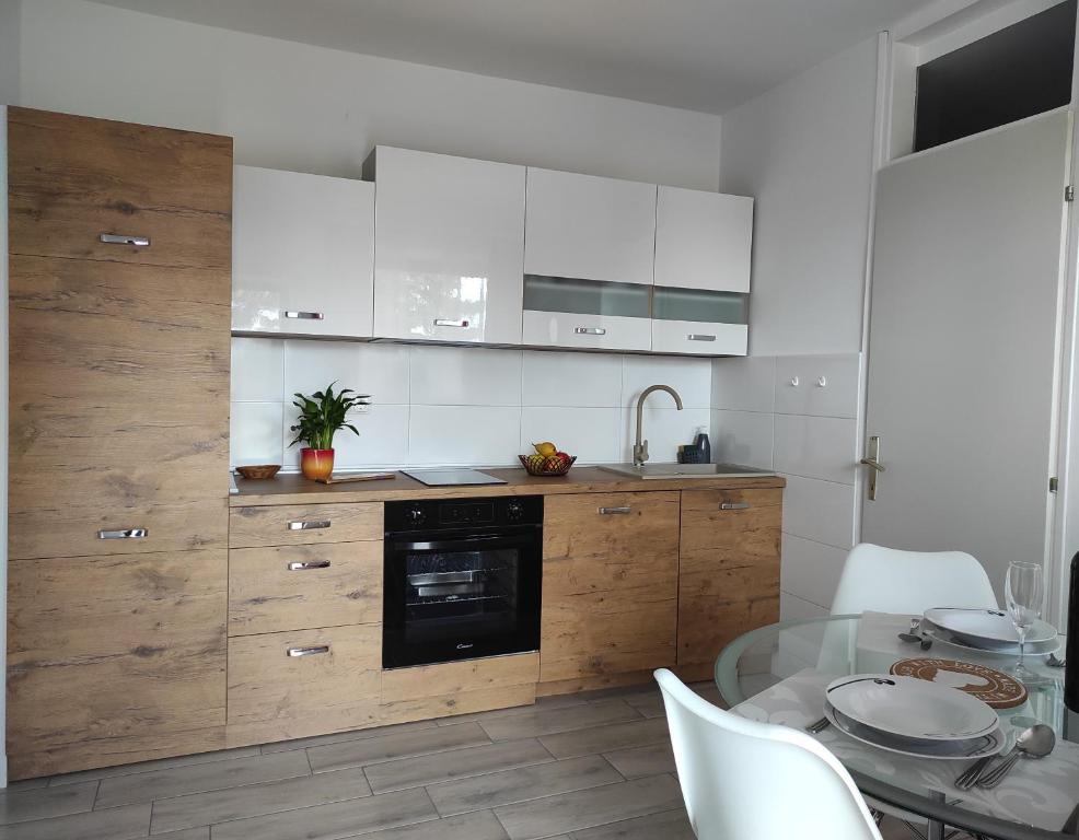 Kuchyňa alebo kuchynka v ubytovaní Apartment Stipčić-Mrežnički Brig