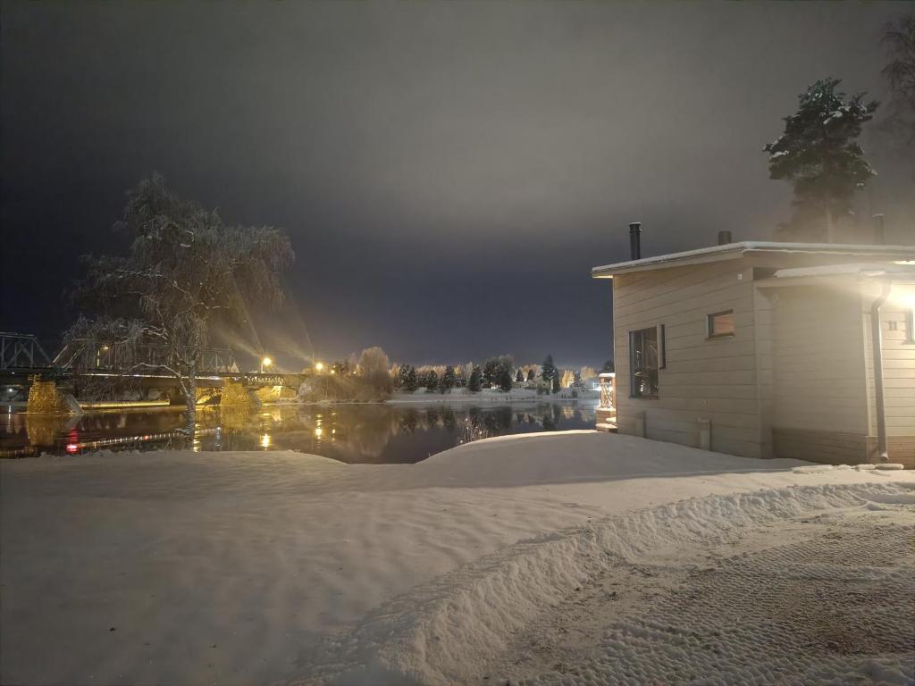 Villa Riverside v zimě