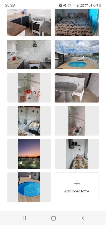 uma colagem de diferentes imagens de um quarto em Condominio tarre Junior em Cabo Frio