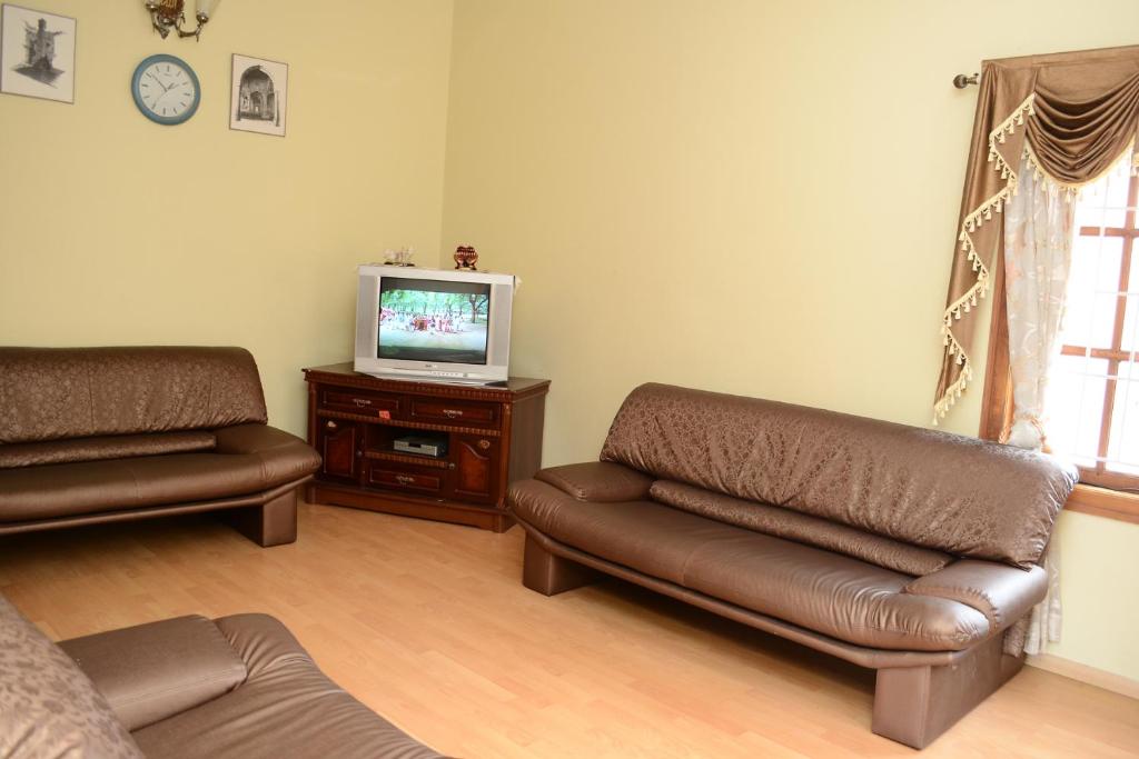 TV a/nebo společenská místnost v ubytování Rainbow Cottages-Budget Friendly rooms