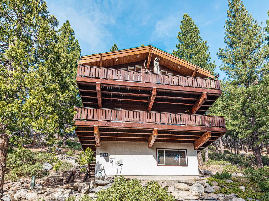 a house with a deck on top of it at Fantastic Lakeview house with large decks! in Incline Village
