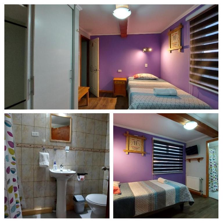 Postel nebo postele na pokoji v ubytování Hostal La Base