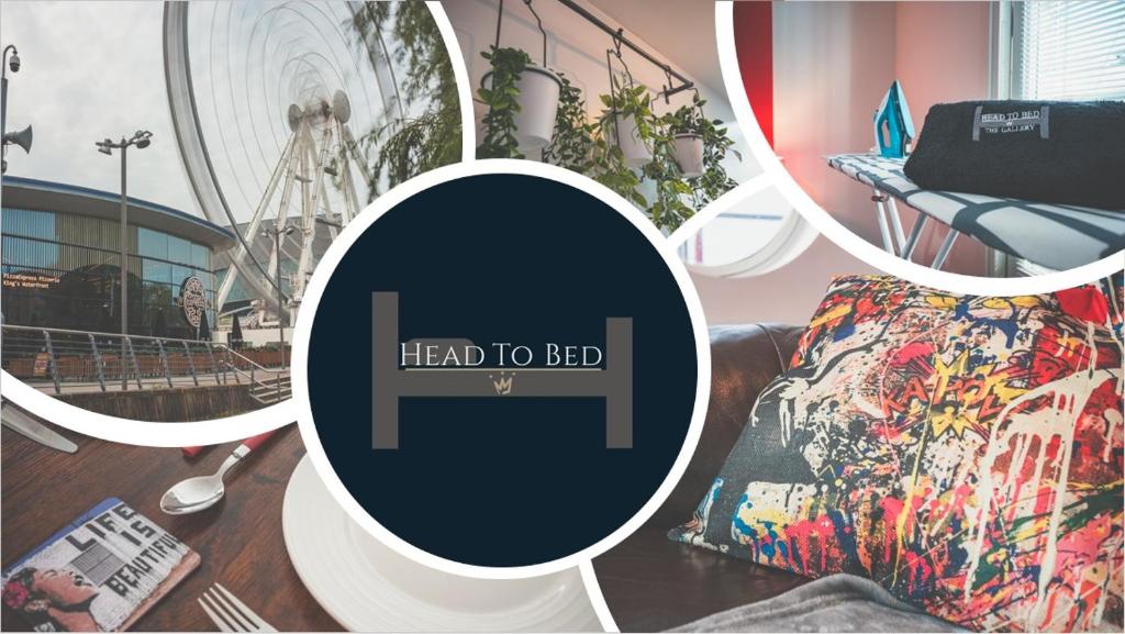 a picture of a living room with a head to bed at Dockside Penthouse Albert in Liverpool