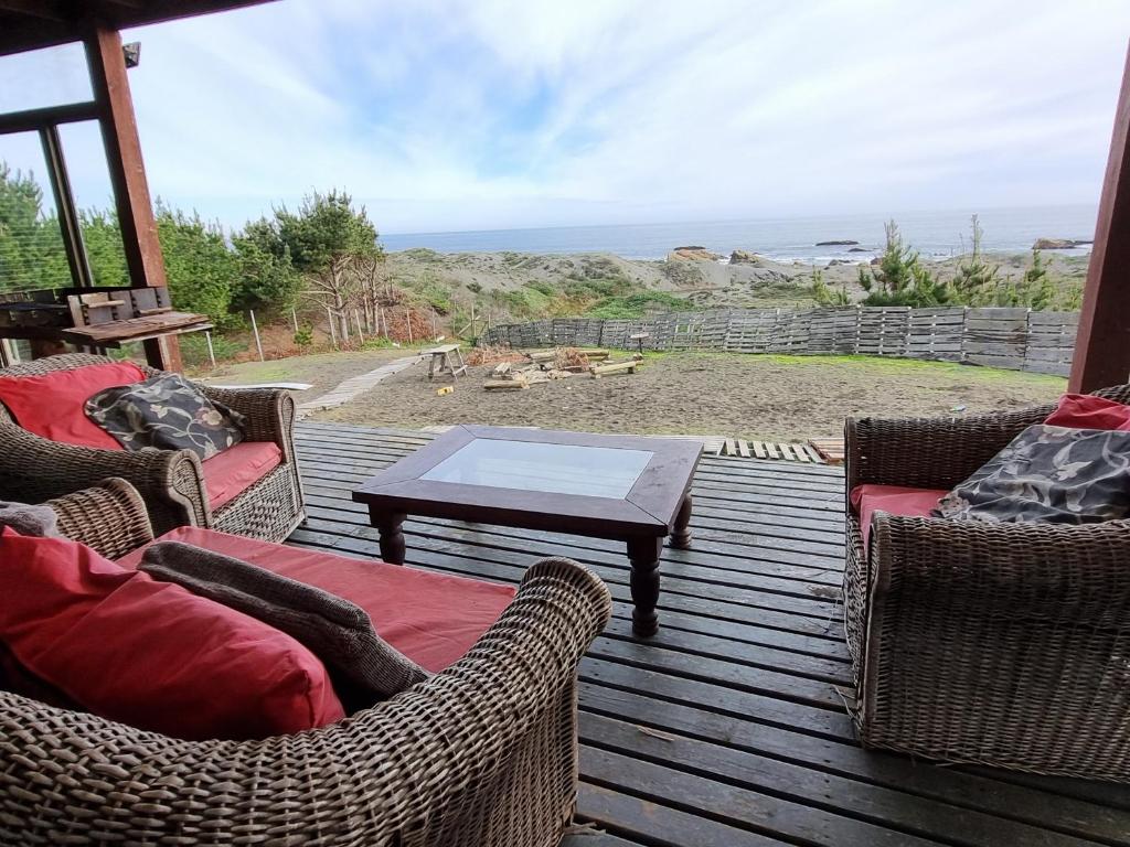 Posezení v ubytování Casa Curanipe vista al mar independiente