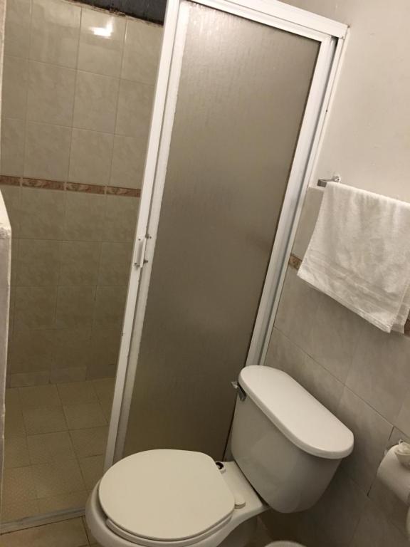 Koupelna v ubytování Hotel Posada Camelinas