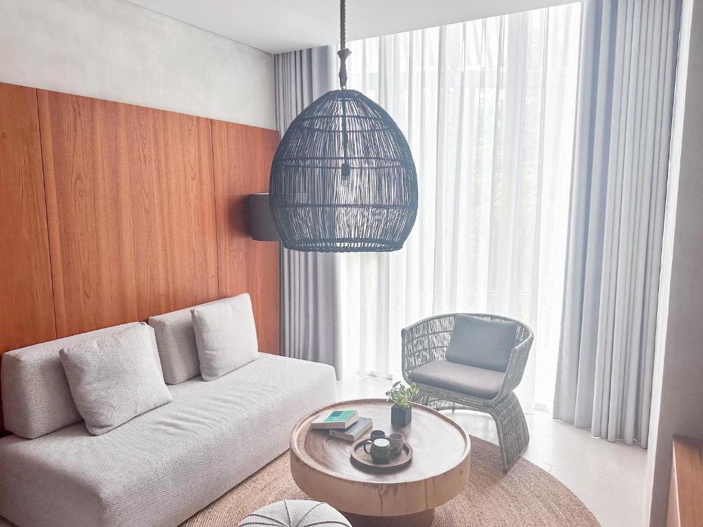 Posezení v ubytování 了了礁溪 Vivir Jiaoxi Hotel