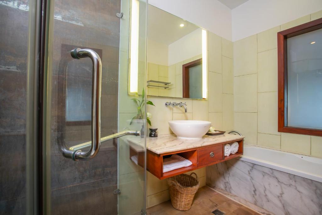 Koupelna v ubytování Mera Residence