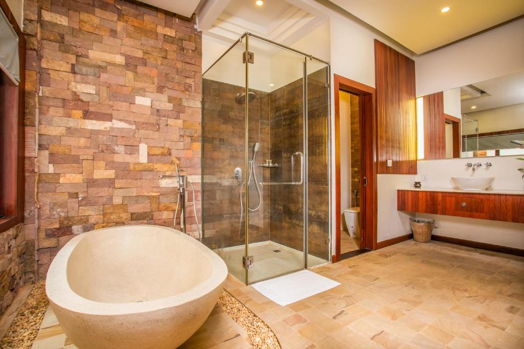 Koupelna v ubytování Mera Residence
