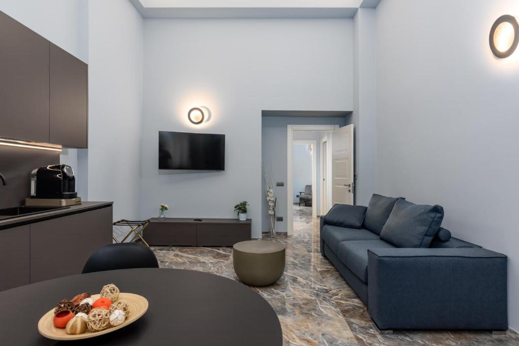 Χώρος καθιστικού στο Q71 TIMELESS SUITES