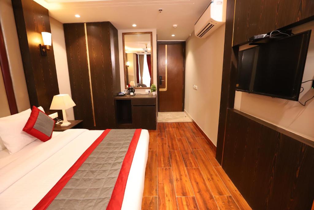 TV a/nebo společenská místnost v ubytování Hotel The Magic Tree - Paharganj New Delhi