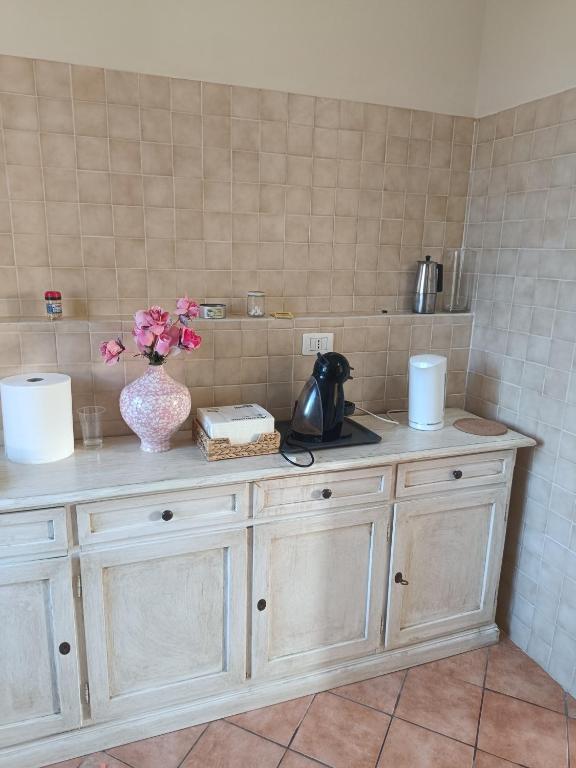 Kuchyň nebo kuchyňský kout v ubytování Tormalina rosa presso La Bordona