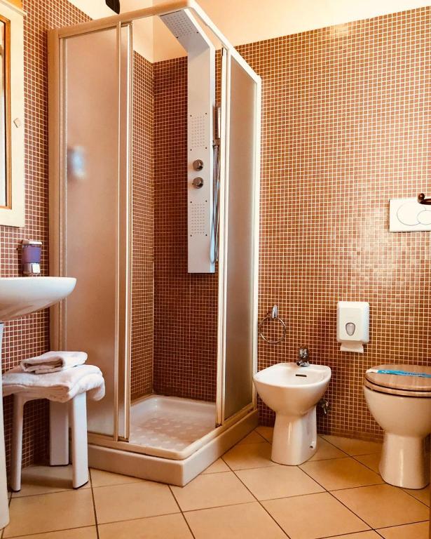 Koupelna v ubytování Hotel Villabella