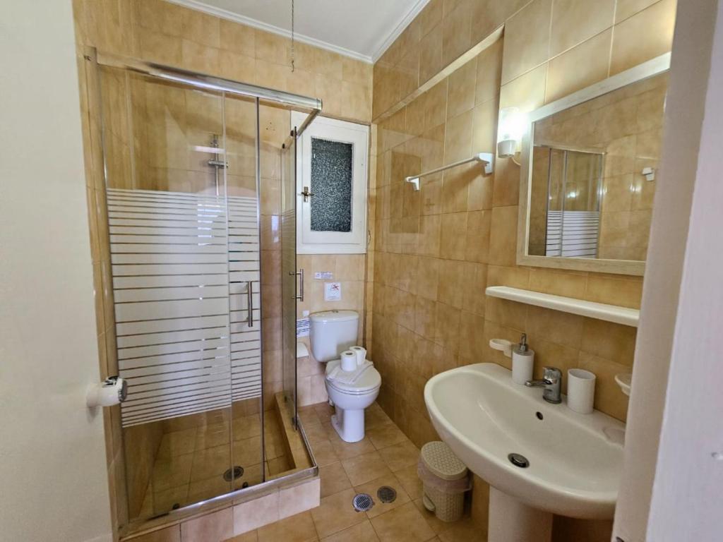 Koupelna v ubytování Corfu Dream Holidays Villas Standarts