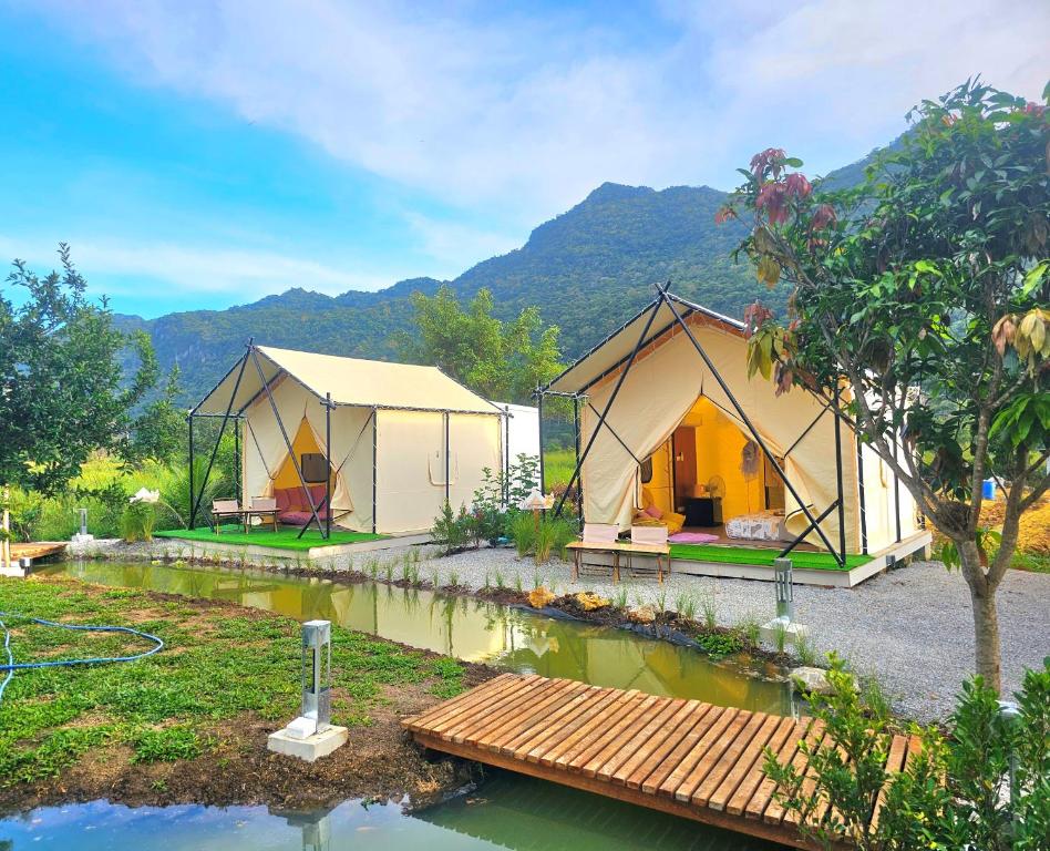 Příroda nedaleko luxury tent