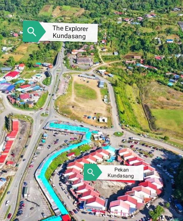 Vaade majutusasutusele The Explorer Kundasang linnulennult