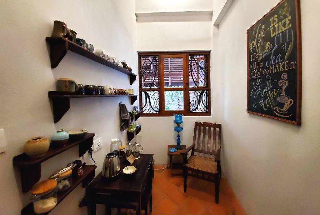 Posezení v ubytování Kariappa House