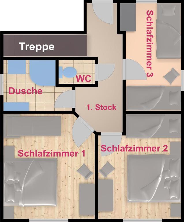 a floor plan of a building at Alpen Chalet ELLMAU Zentrum in Ellmau