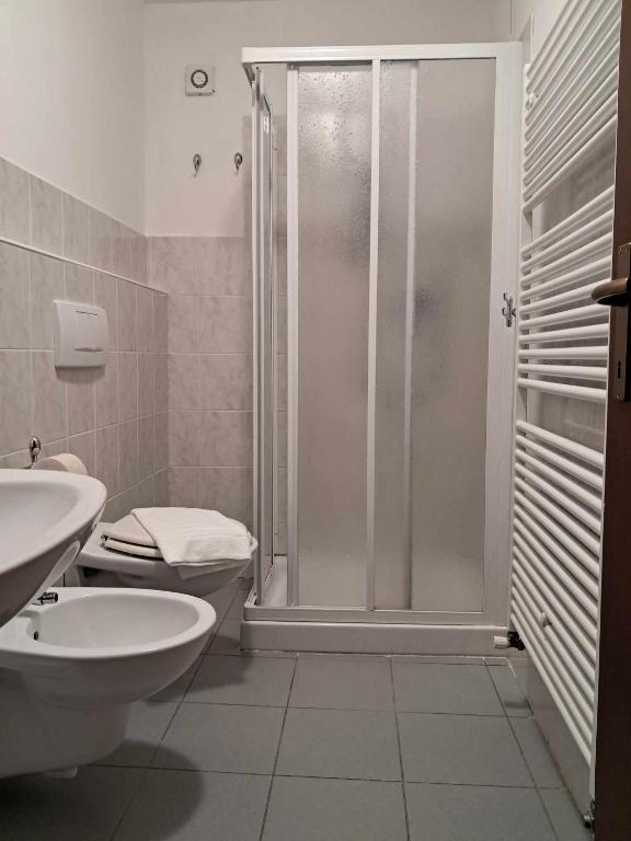 Koupelna v ubytování Albergo Martina