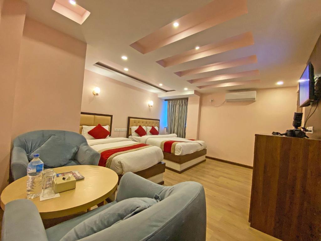 TV a/nebo společenská místnost v ubytování Hotel White Rabbit