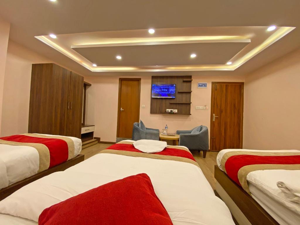TV a/nebo společenská místnost v ubytování Hotel White Rabbit