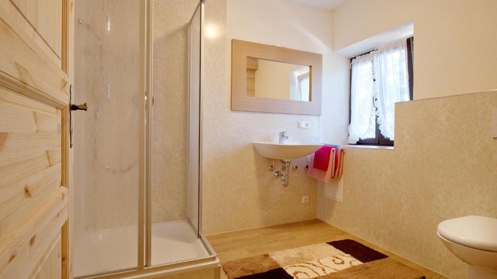 Koupelna v ubytování Hotel Seidl
