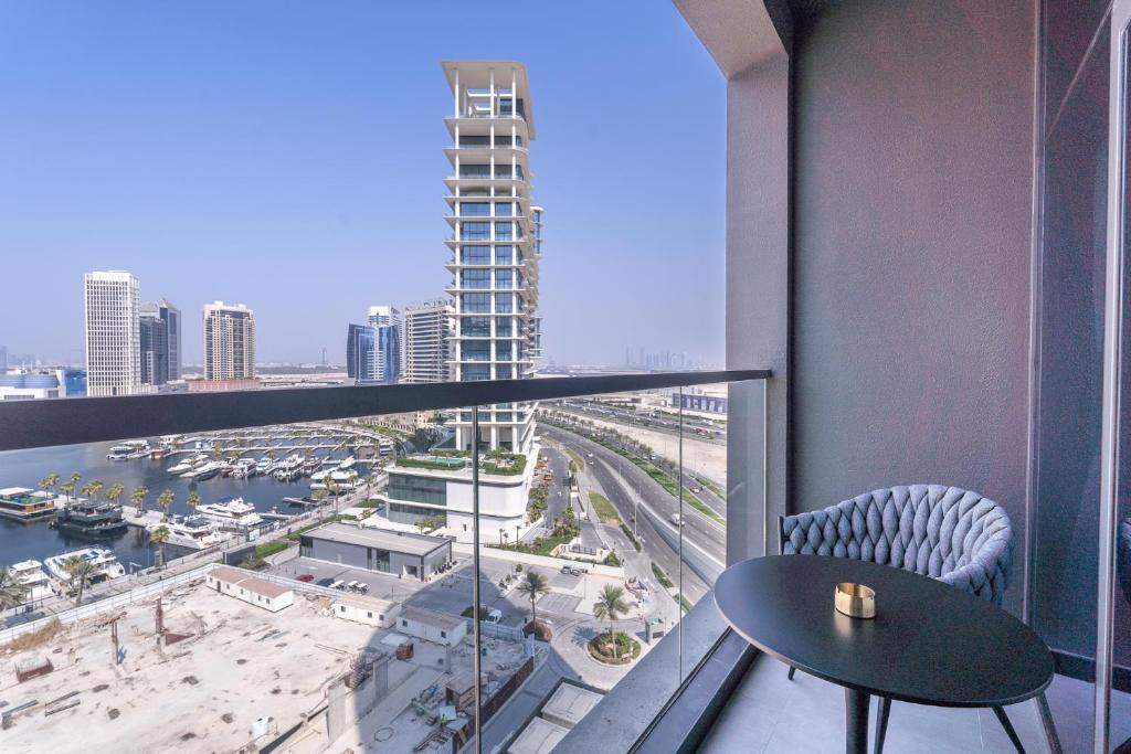 Balkón nebo terasa v ubytování Azure accents apartment with Burj Khalifa view