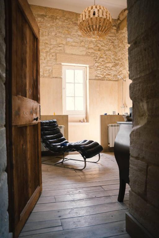 Posezení v ubytování Manoir des Sources