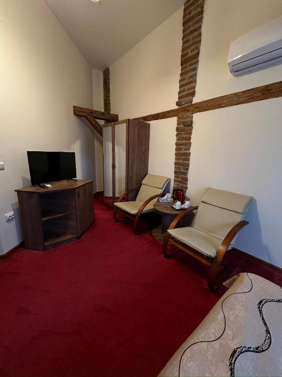 TV a/nebo společenská místnost v ubytování Antique ApartHotel