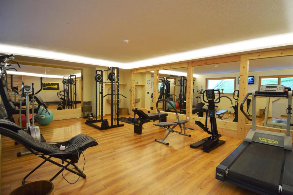 Fitness centrum a/nebo fitness zařízení v ubytování Hotel Ciasa Ai Pini