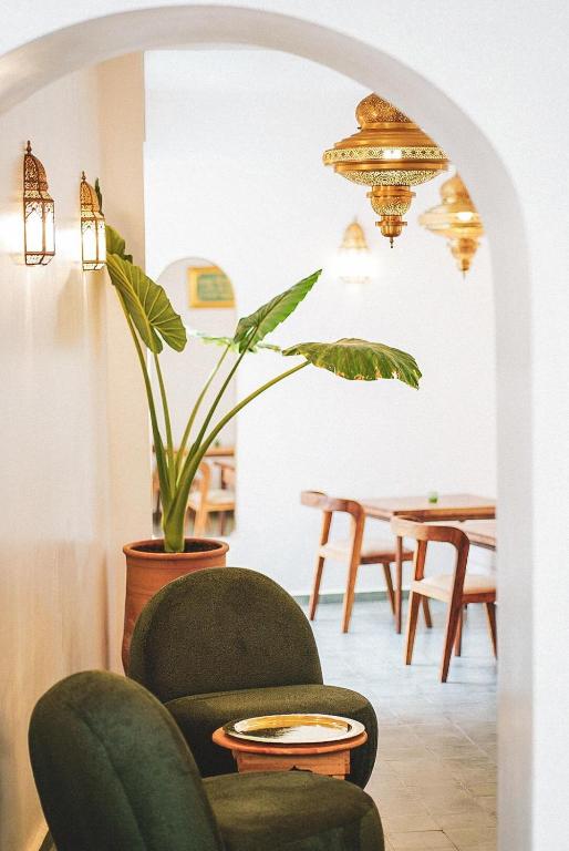 O zonă de relaxare la Riad Dar Blanche & Spa