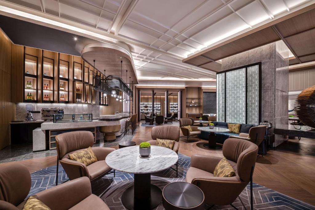 Posezení v ubytování Wuhan Marriott Hotel Wuchang