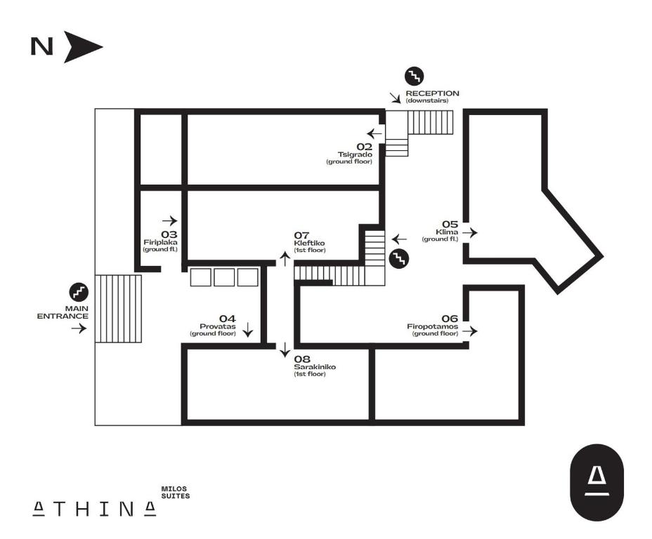 Půdorys ubytování Athina Milos Suites