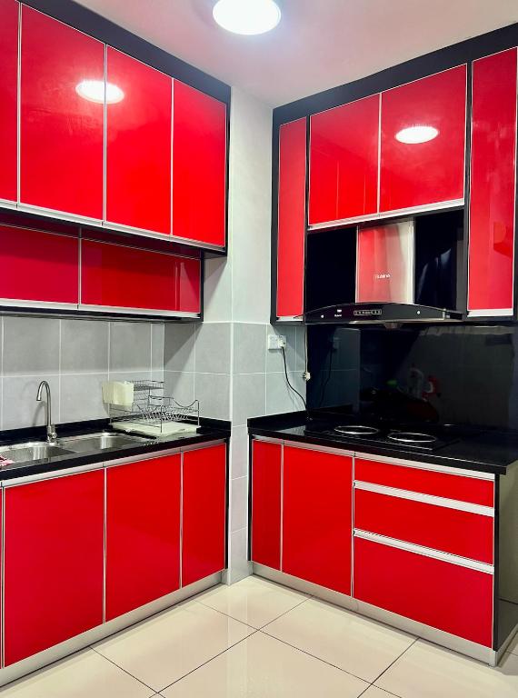 Kuchyň nebo kuchyňský kout v ubytování KBCC Service Apartment Homestay