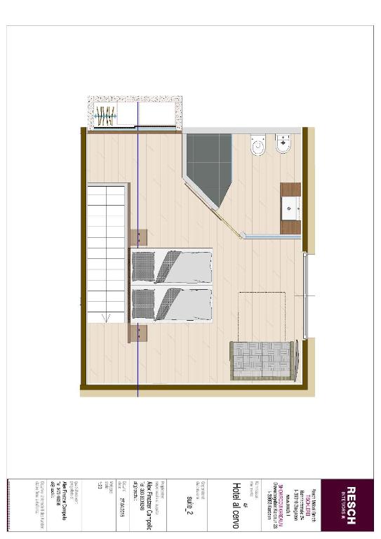 Půdorys ubytování Hotel Al Cervo