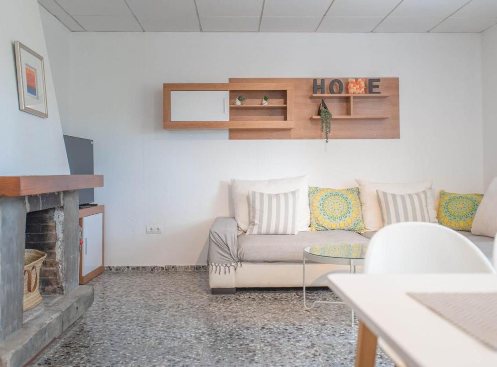 Posezení v ubytování Casa Can Vert con piscina