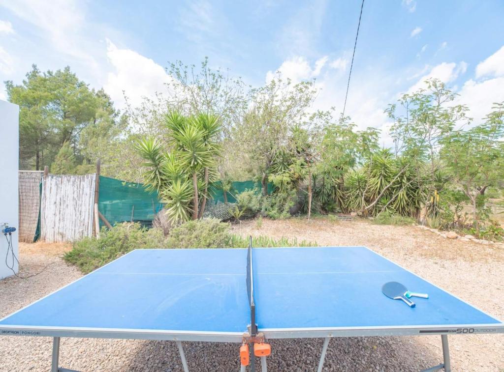 Stolní tenis v ubytování Casa Can Vert con piscina nebo okolí