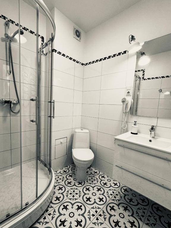 Koupelna v ubytování Hotel Vilhelmine