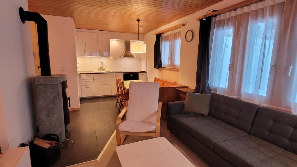 Kuchyň nebo kuchyňský kout v ubytování Chalet Meise