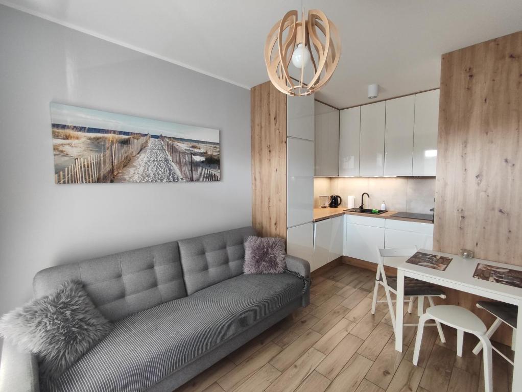 Kuchyňa alebo kuchynka v ubytovaní Nadmorski Apartament Dream w Gdańsku