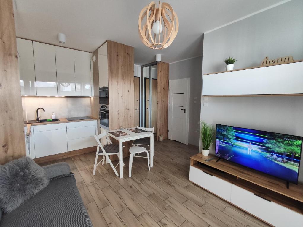 Kuchyňa alebo kuchynka v ubytovaní Nadmorski Apartament Dream w Gdańsku