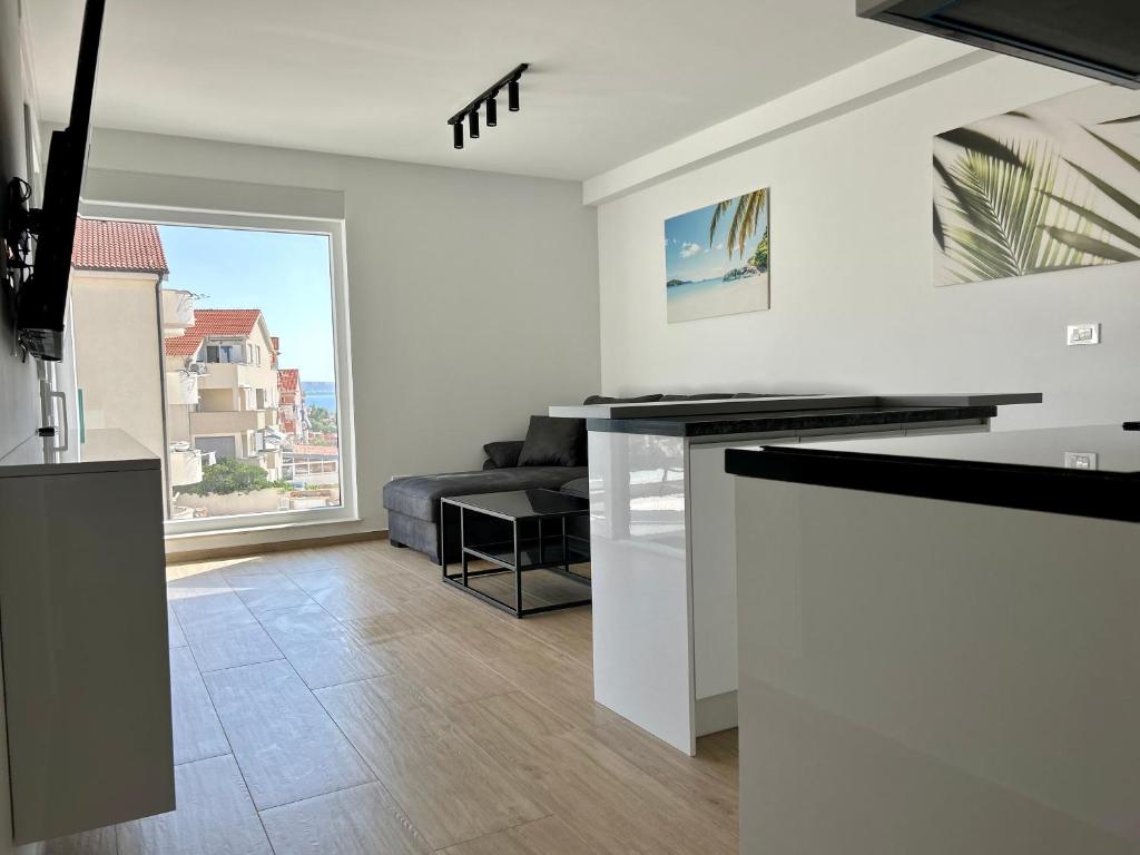 Kuchyň nebo kuchyňský kout v ubytování Palm Beach Apartment, Povljana