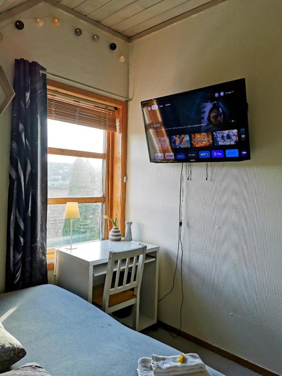 TV a/nebo společenská místnost v ubytování Mikael's Bed & Spa