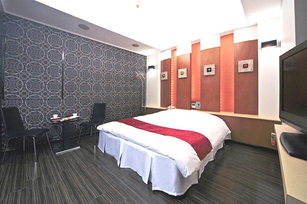 TV a/nebo společenská místnost v ubytování Hotel LALA minato - Adult Only