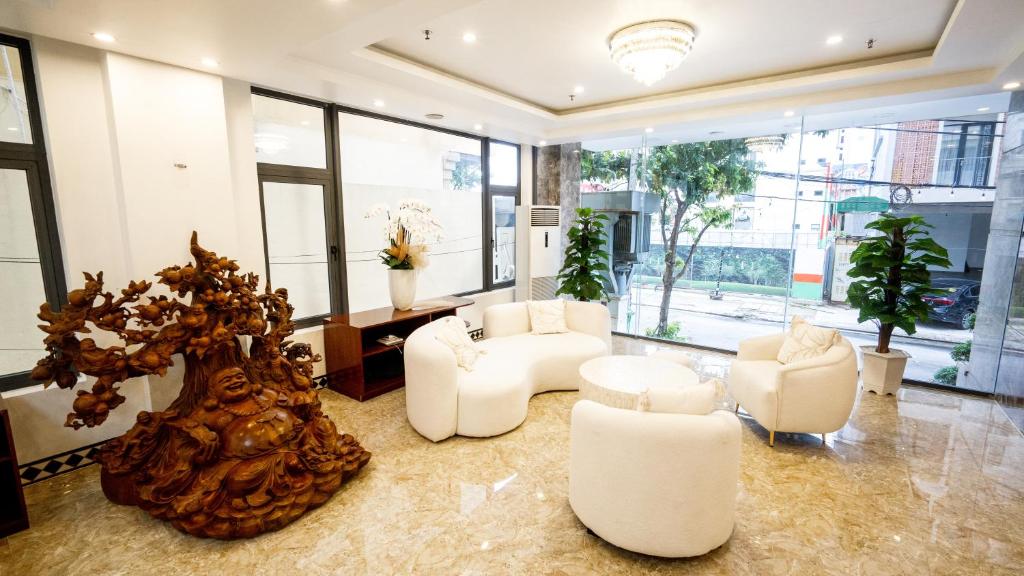 Posezení v ubytování Dao Ngoc Hotel Da Nang