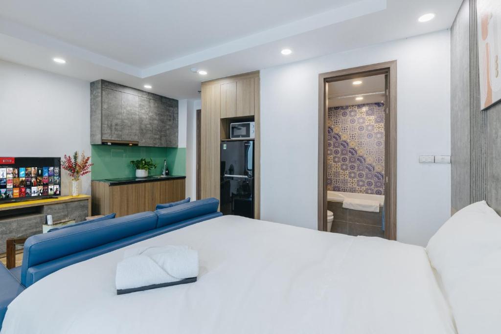Kuchyň nebo kuchyňský kout v ubytování Westlake Emerald Suites