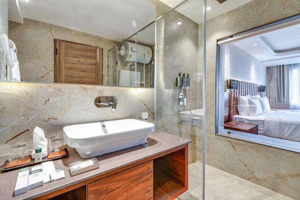 Koupelna v ubytování Hotel 11 Boulevard