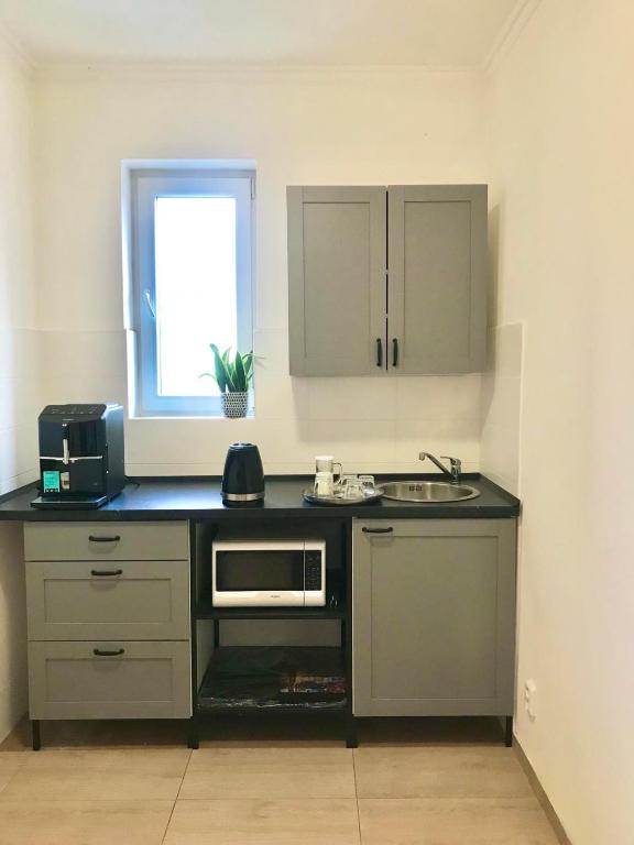 Kuchyň nebo kuchyňský kout v ubytování Fresh house