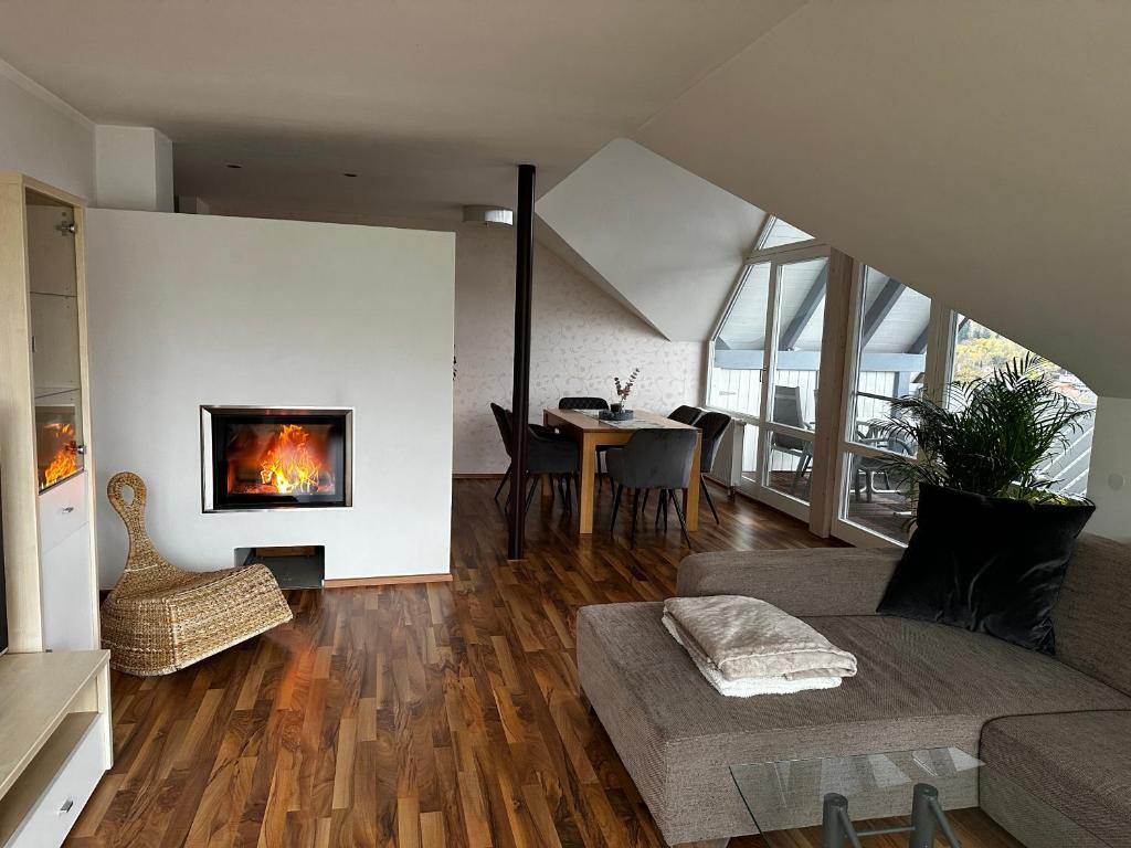 Et opholdsområde på Ferienwohnung zum Lösershag Rhön