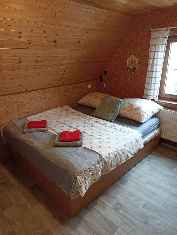 Postel nebo postele na pokoji v ubytování Chata Dáša